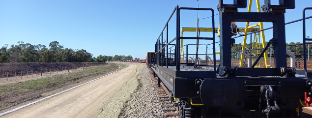 Steel mill or industrial site — intra-site wagons